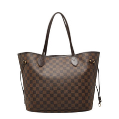 ルイ ヴィトン ダミエ ネヴァーフルMM トートバッグ ショルダーバッグ N51105 ブラウン PVC レザー レディース LOUIS VUITTON 【中古】