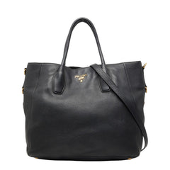 プラダ トートバッグ ショルダーバッグ 2WAY ブラック レザー レディース PRADA 【中古】