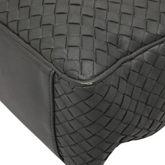 ボッテガヴェネタ イントレチャート ハンドバッグ ショルダーバッグ 2WAY グレー レザー パイソン レディース BOTTEGAVENETA 【中古】