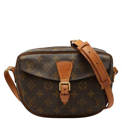 ルイ ヴィトン モノグラム ジュヌフィーユPM 斜め掛け ショルダーバッグ M51227 ブラウン PVC レザー レディース LOUIS VUITTON 【中古】