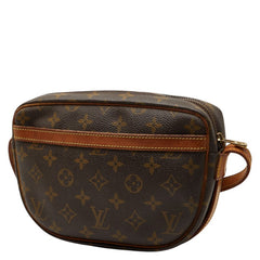 ルイ ヴィトン モノグラム ジュヌフィーユPM 斜め掛け ショルダーバッグ M51227 ブラウン PVC レザー レディース LOUIS VUITTON 【中古】