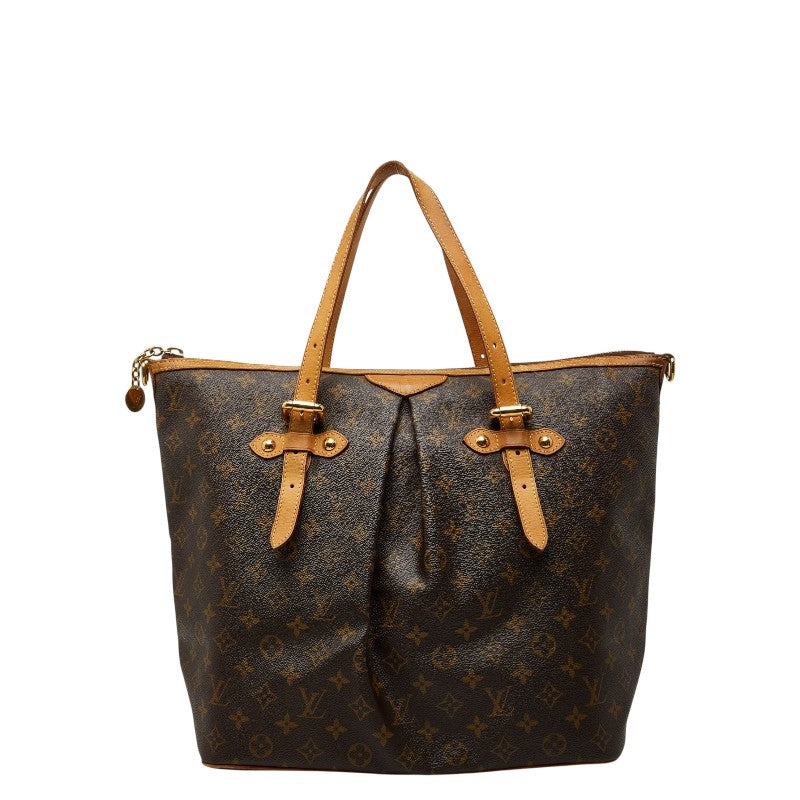 ルイ ヴィトン モノグラム パレルモGM ハンドバッグ トートバッグ M40146 ブラウン PVC レザー レディース LOUIS VUITTON 【中古】