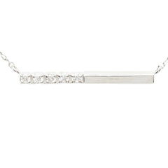 サマンサティアラ K18WG ホワイトゴールド ダイヤ0.05ct ペンダント ネックレス レディース Samantha Tiara 【中古】