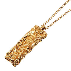 ヴェルサーチェ ゴールド メッキ メデューサ バロッコ ロゴ ネックレス レディース VERSACE 【中古】