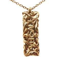 ヴェルサーチェ ゴールド メッキ メデューサ バロッコ ロゴ ネックレス レディース VERSACE 【中古】
