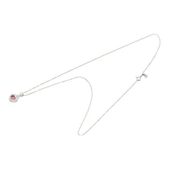 Pt900 プラチナ Pt850 プラチナ ルビー0.39ct ダイヤ0.20ct ハートモチーフ ペンダント ネックレス レディース 【中古】