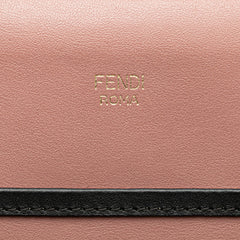 フェンディ ラナウェイ ハンドバッグ ショルダーバッグ 2WAY 8BH343 ダスティピンク ブラック レザー レディース FENDI 【中古】