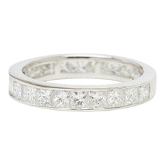 K18WG ホワイトゴールド ダイヤ1.76ct エタニティリング リング 指輪 レディース 9号 【中古】