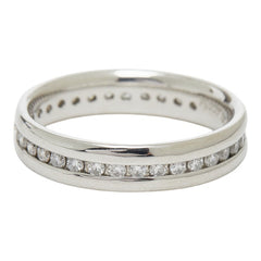 Pt900 プラチナ ダイヤ0.43ct フルエタニティリング リング 指輪 レディース 9.5号 【中古】