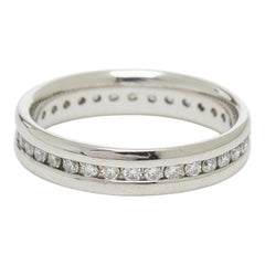 Pt900 プラチナ ダイヤ0.43ct フルエタニティリング リング 指輪 レディース 9.5号 【中古】