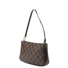 ルイ ヴィトン ダミエ ナヴォナ アクセサリーポーチ ハンドバッグ N51983 ブラウン PVC レザー レディース LOUIS VUITTON 【中古】
