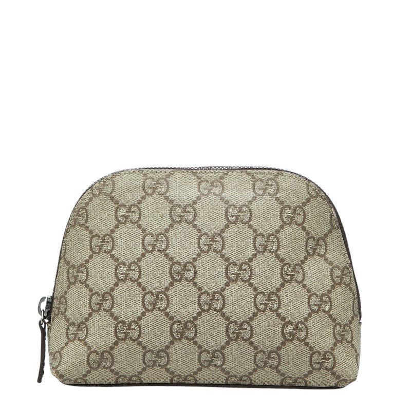 グッチ GGスプリーム GGロゴ ポーチ 141810 ベージュ PVC レディース GUCCI 【中古】