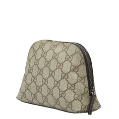 グッチ GGスプリーム GGロゴ ポーチ 141810 ベージュ PVC レディース GUCCI 【中古】