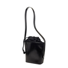 セリーヌ ロゴ ショルダーバッグ ブラック レザー レディース CELINE 【中古】