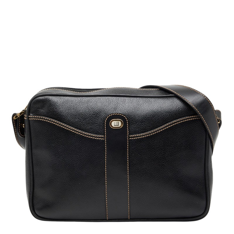 ダンヒル 斜め掛け ショルダーバッグ ブラック レザー メンズ Dunhill 【中古】