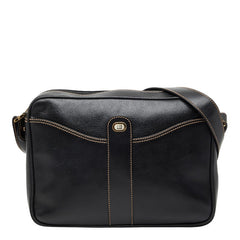 ダンヒル 斜め掛け ショルダーバッグ ブラック レザー メンズ Dunhill 【中古】