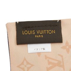 ルイ ヴィトン バンドー モノグラム スカーフ M74038 ブラック ベージュ シルク レディース LOUIS VUITTON 【中古】