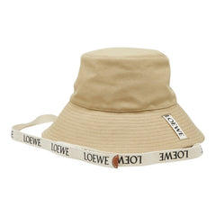 ロエベ フィッシャーマンハット バケットハット サイズ57 K820HF1X48 ベージュ キャンバス レザー レディース LOEWE 【中古】