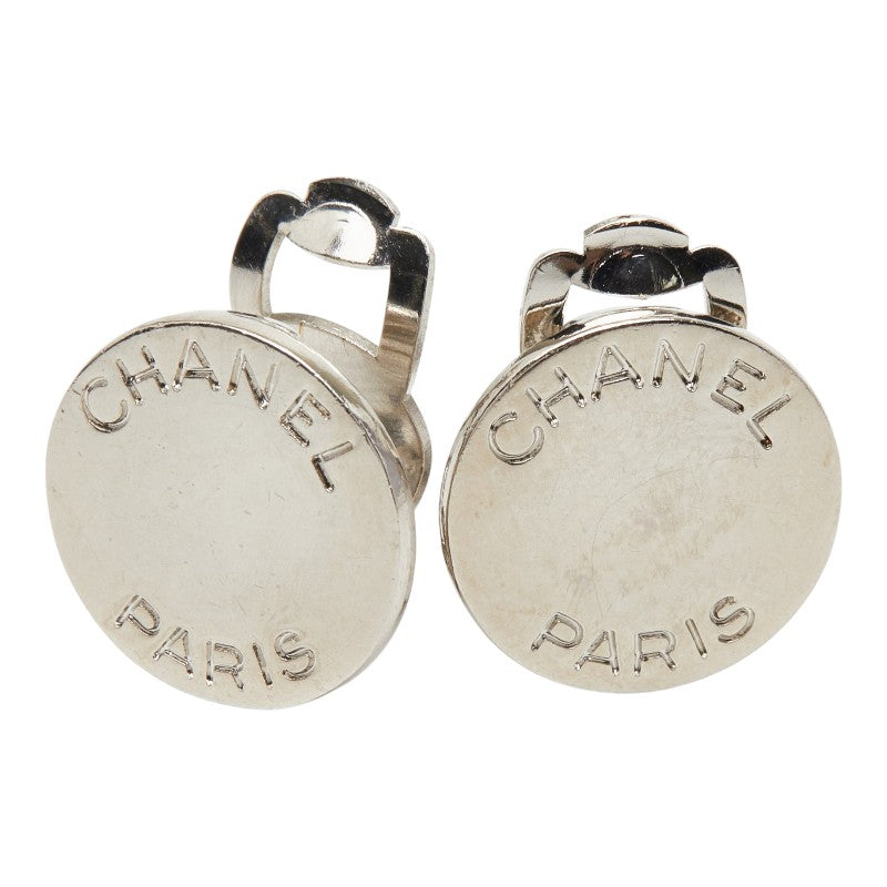 シャネル ロゴ イヤリング シルバー メタル レディース CHANEL 【中古】