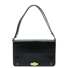 ディオール ロゴ ワンショルダーバッグ ブラック レザー レディース Dior 【中古】