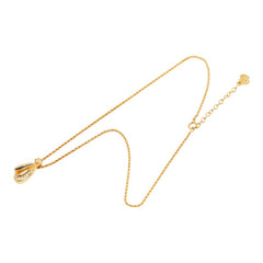 ディオール ネックレス ゴールド ブラック メッキ ラインストーン レディース Dior 【中古】
