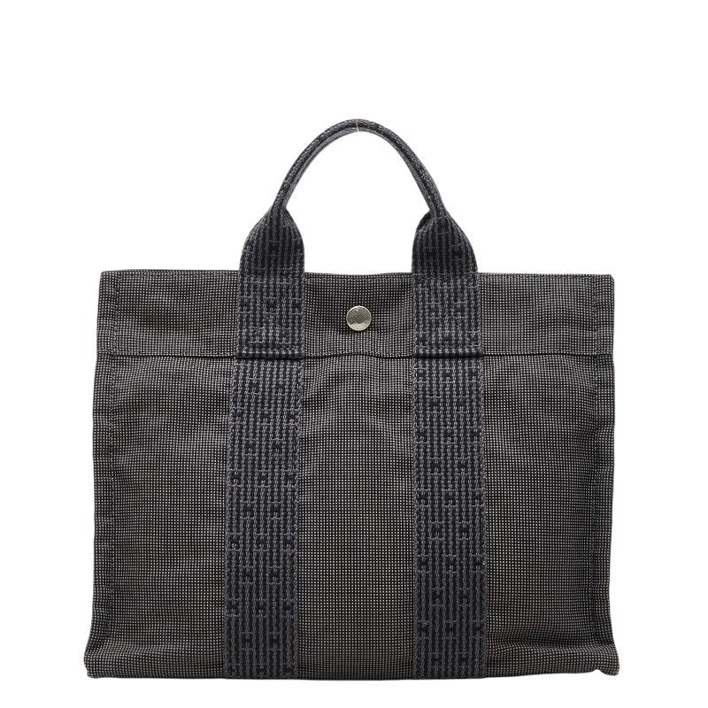 エルメス エールライントートPM トートバッグ ハンドバッグ グレー キャンバス レディース HERMES 【中古】
