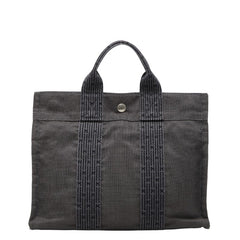 エルメス エールライントートPM トートバッグ ハンドバッグ グレー キャンバス レディース HERMES 【中古】