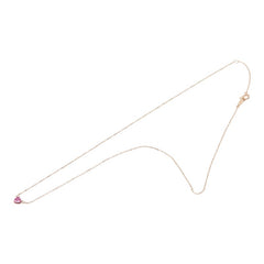 K10PG ピンクゴールド ルビー ダイヤ0.01ct プチネックレス ペンダント ネックレス レディース 【中古】
