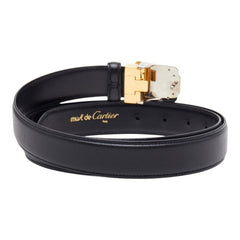 カルティエ マストライン サントス ベルト ブラック レザー メンズ CARTIER 【中古】