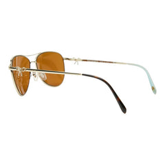 ティファニー ティアドロップ サングラス TF3044 ブラウン ゴールド メッキ レディース TIFFANY&Co. 【中古】