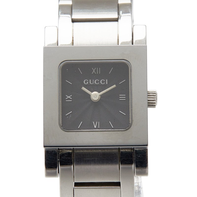 グッチ 腕時計 7900P クオーツ ブラック文字盤 ステンレススチール レディース GUCCI 【中古】