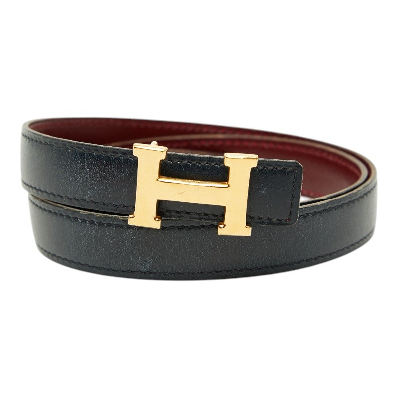 エルメス ベルト リバーシブル サイズ：70 ネイビー レッド レザー レディース HERMES 【中古】