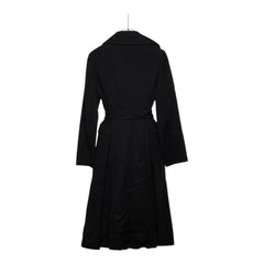 ヴァレンティノ ウエストベルト ロングコート サイズ 42/6 ブラック アセテート ポリエステル ウール レディース VALENTINO 【中古】