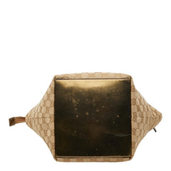 グッチ GGキャンバス ハンドバッグ 131228 ベージュ ゴールド キャンバス レザー レディース GUCCI 【中古】