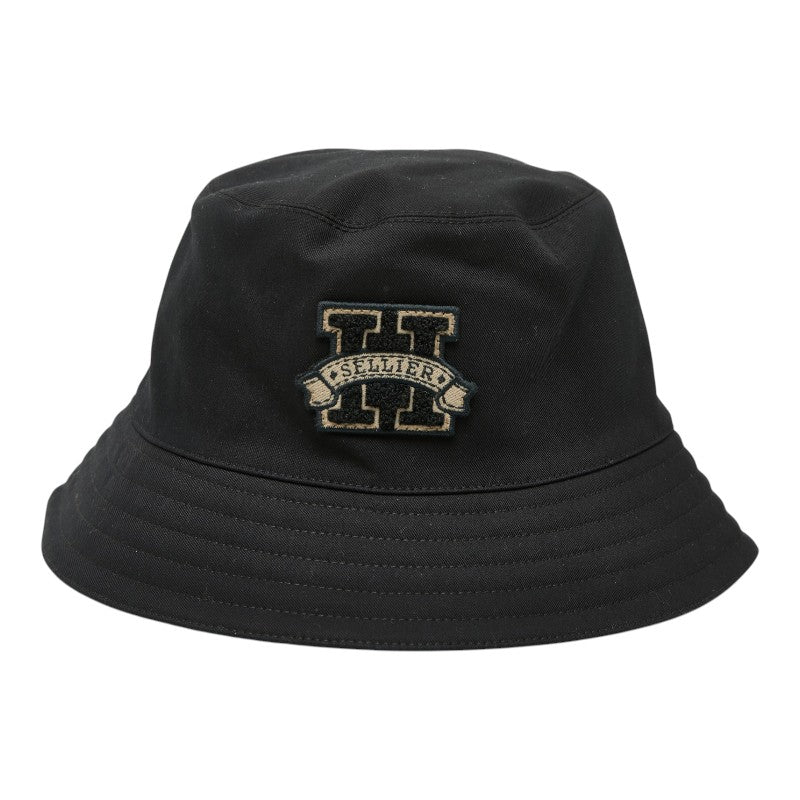 エルメス ハーパー Hセリエ バケットハット サイズ58 ブラック コットン レーヨン シルク メンズ HERMES 【中古】