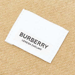 バーバリー ノバチェック TBロゴ フリンジ リバーシブル マフラー 200×36 ベージュ カシミヤ100% レディース BURBERRY 【中古】