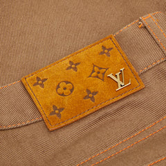 ルイ ヴィトン ワークパンツ サイズ30 ブラウン コットン スウェード メンズ LOUIS VUITTON 【中古】
