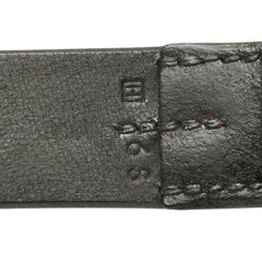 エルメス エトリヴィエール ベルト ブレスレット ブラック シルバー レザー メンズ HERMES 【中古】