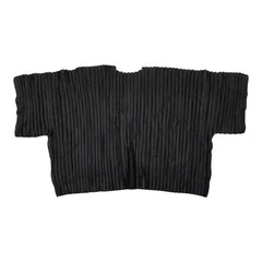 プリーツプリーズ ブラウス カットソー ボートネック サイズ：3 ブラック ポリエステル レディース PLEATS PLEASE 【中古】
