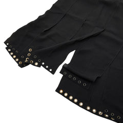 ヴァレンティノ ハトメ プリーツ スカート サイズ40/4 ブラック シルク レディース VALENTINO 【中古】