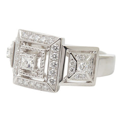 タサキ K18WG ホワイトゴールド ダイヤ0.74ct リング 指輪 レディース TASAKI 15号 【中古】