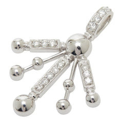 K18WG ホワイトゴールド ダイヤ0.30ct ペンダントトップ ネックレス レディース 【中古】
