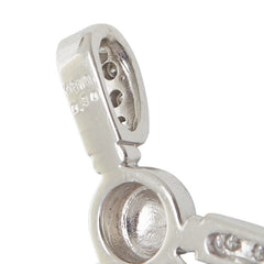 K18WG ホワイトゴールド ダイヤ0.30ct ペンダントトップ ネックレス レディース 【中古】