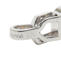 Pt900 プラチナ ピンクトルマリン0.70ct ダイヤ0.102ct ペンダントトップ ネックレス レディース 【中古】