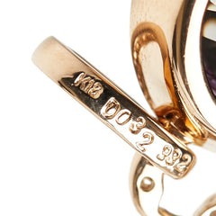 K18PG ピンクゴールド アメジスト9.32ct ダイヤ0.32ct ペンダントトップ ネックレス レディース 【中古】