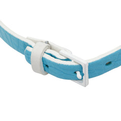 セリーヌ ロゴ ブレスレット ブルー ホワイト レザー レディース CELINE 【中古】