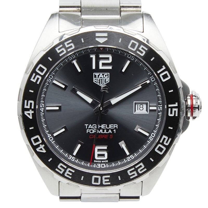 タグホイヤー フォーミュラ1 キャリバー5 腕時計 WAZ2011 自動巻き グレー文字盤 ステンレススチール メンズ TAG HEUER 【中古】