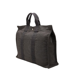 エルメス エールラインMM トートバッグ ハンドバッグ グレー キャンバス レディース HERMES 【中古】