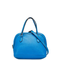 グッチ ハンドバッグ ショルダーバッグ 2WAY 341504 ブルー レザー レディース GUCCI 中古