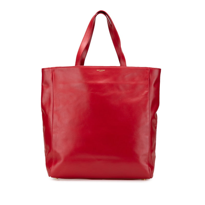 サンローラン リバーシブル トートバッグ 318340 レッド レザー スウェード レディース SAINT LAURENT 【中古】